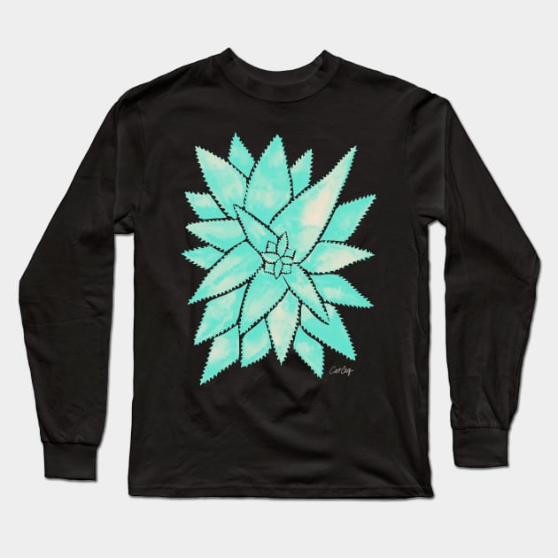 Mint Aloe Vera Long Sleeve T-Shirt by CatCoq